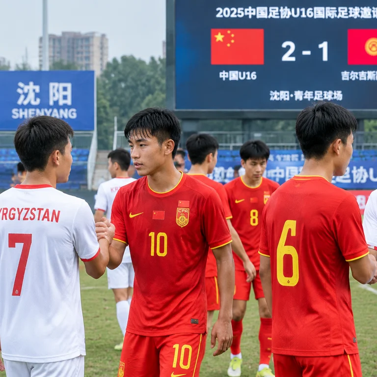 U16青年足球赛后双方球员交流，比分定格为3比3